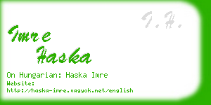 imre haska business card